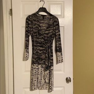 BCBG Wrap Dress - Black and White